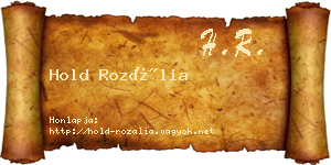 Hold Rozália névjegykártya