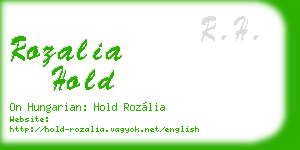 rozalia hold business card