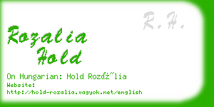 rozalia hold business card